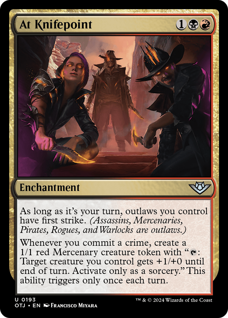 At Knifepoint (193) [Outlaws of Thunder Junction] foil - Deck Out Gaming