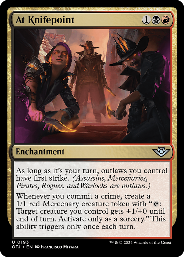 At Knifepoint (193) [Outlaws of Thunder Junction] foil - Deck Out Gaming