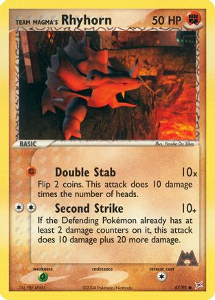 Team Magma's Rhyhorn - 67/95 (67) [Team Magma vs Team Aqua] - Deck Out Gaming