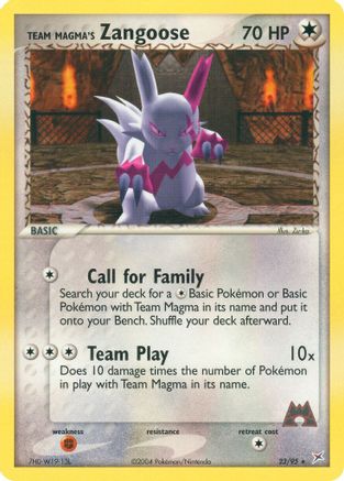 Team Magma's Zangoose (23) [Team Magma vs Team Aqua] - Deck Out Gaming