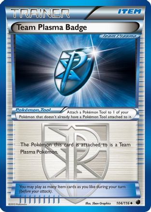 Team Plasma Badge (Team Plasma) (104) [Plasma Freeze] Reverse Holofoil - Deck Out Gaming