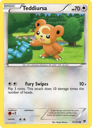 Teddiursa (75) [Plasma Blast] Reverse Holofoil - Deck Out Gaming