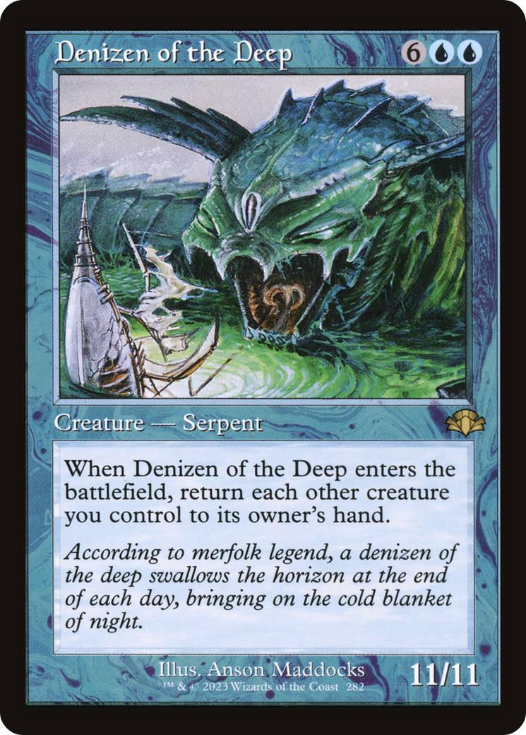 Denizen of the Deep (Retro Frame) (282) [Dominaria Remastered] - Deck Out Gaming