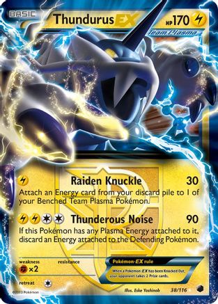 Thundurus EX (Team Plasma) (38) [Plasma Freeze] - Deck Out Gaming