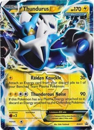 Thundurus EX (Team Plasma) - BW81 (BW81) [Black and White Promos] Holofoil - Deck Out Gaming