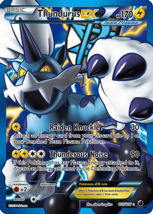 Thundurus EX (Team Plasma) (110 Full Art) (110) [Plasma Freeze] - Deck Out Gaming