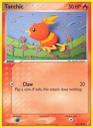 Torchic - 065/100 (65) [Crystal Guardians] Reverse Holofoil - Deck Out Gaming