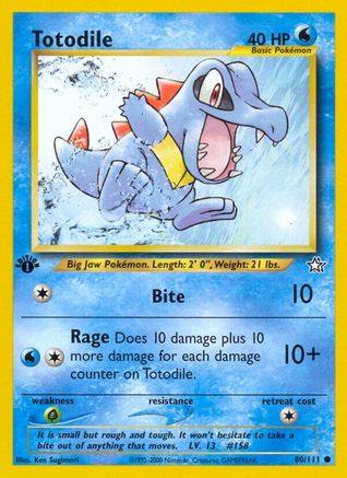 Totodile (80) [Neo Genesis] 1st Edition - Deck Out Gaming