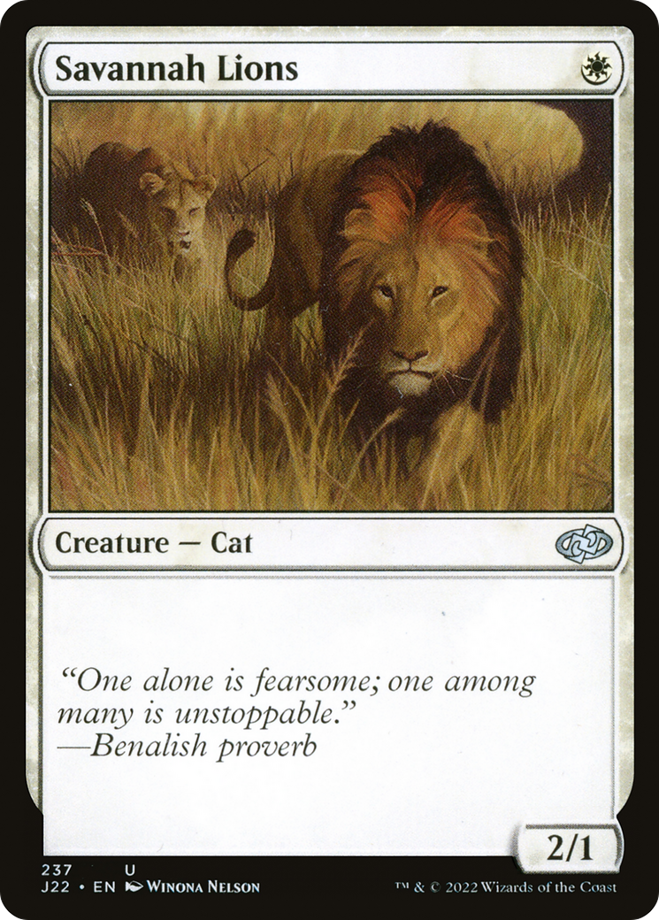Savannah Lions (237) [Jumpstart 2022] - Deck Out Gaming