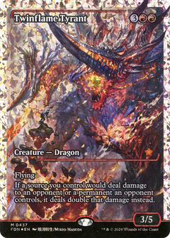 Twinflame Tyrant (Showcase) (Fracture Foil) (437) [Foundations] foil - Deck Out Gaming