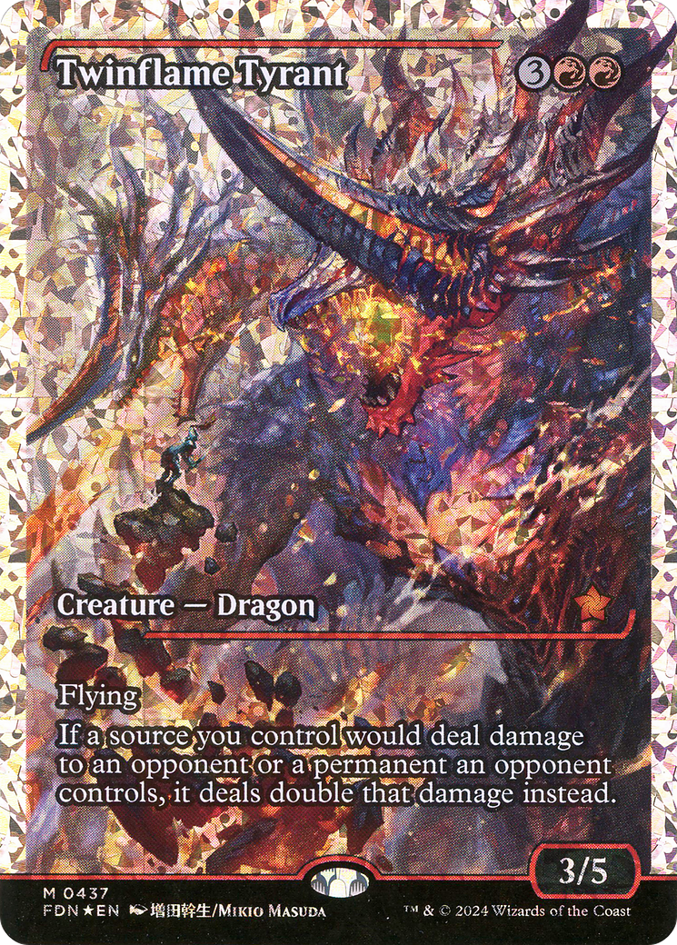 Twinflame Tyrant (Showcase) (Fracture Foil) (437) [Foundations] foil - Deck Out Gaming