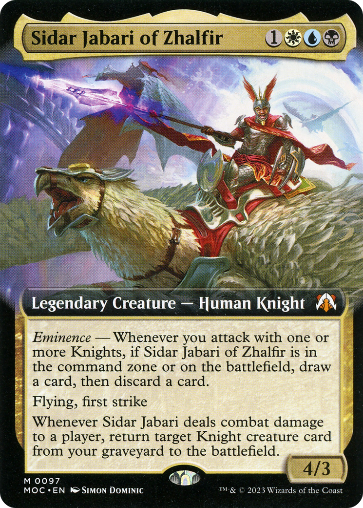 Sidar Jabari of Zhalfir (Extended Art) (97) [March of the Machine Commander] - Deck Out Gaming