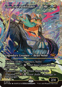 Loot, the Pathfinder (Showcase) (Fracture Foil) (414) [Aetherdrift] foil - Deck Out Gaming