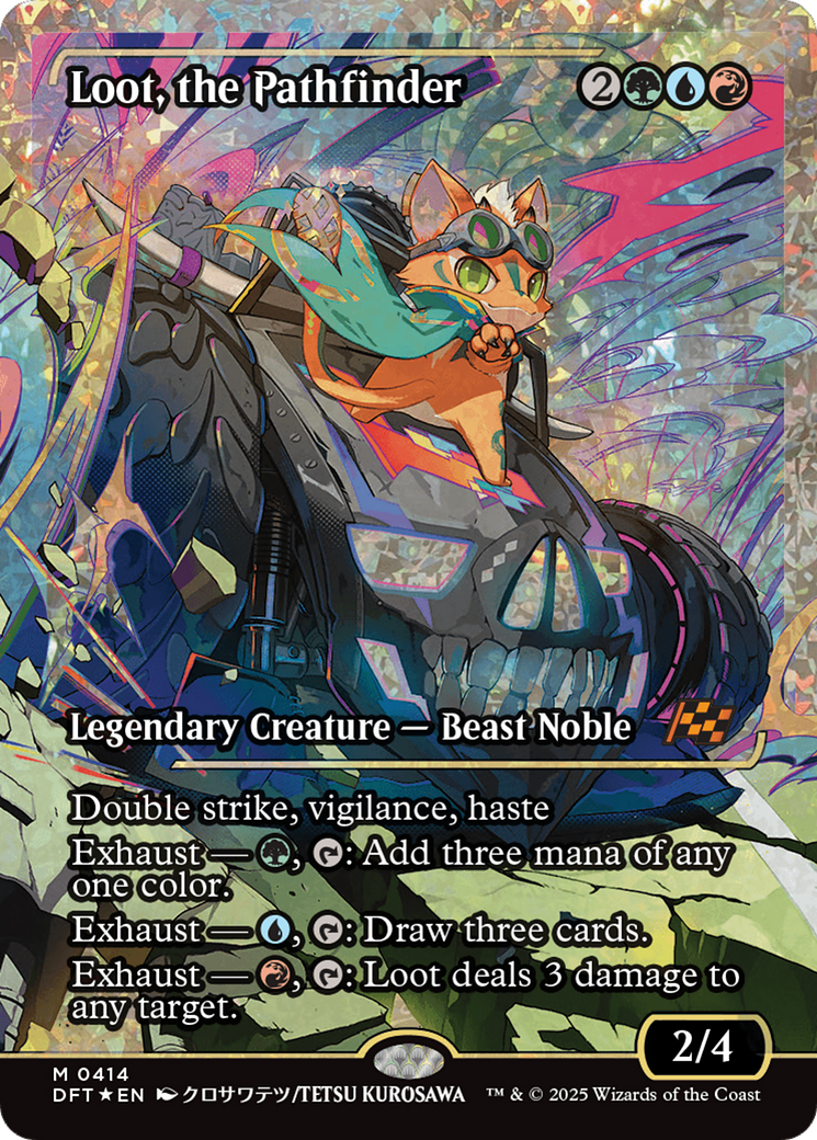 Loot, the Pathfinder (Showcase) (Fracture Foil) (414) [Aetherdrift] foil - Deck Out Gaming