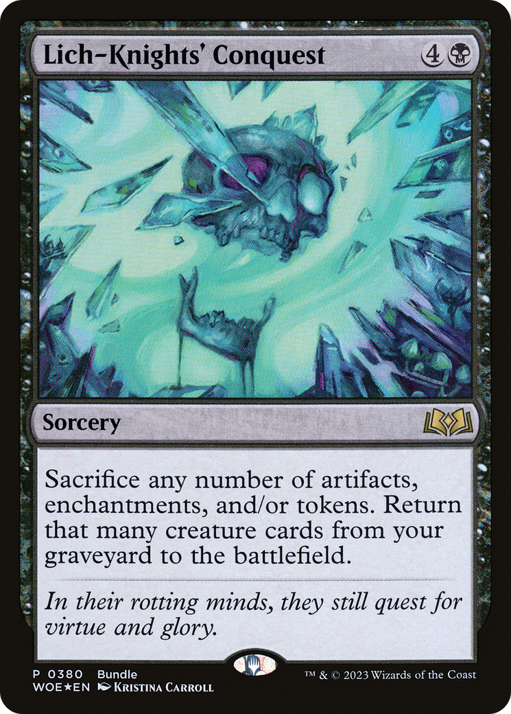 Lich-Knights' Conquest (WOE Bundle) (380) [Wilds of Eldraine] foil - Deck Out Gaming