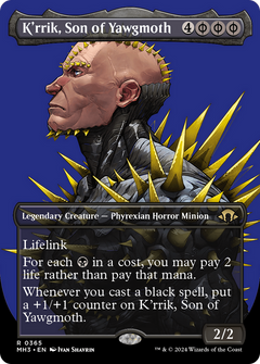 K'rrik, Son of Yawgmoth (Borderless) (365) [Modern Horizons 3] foil - Deck Out Gaming