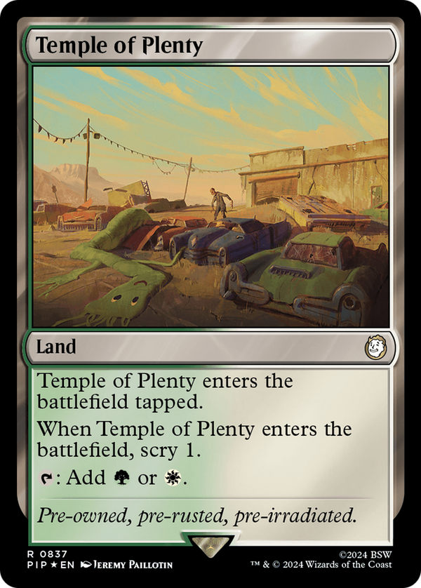 Temple of Plenty (Surge Foil) (837) [Fallout] foil - Deck Out Gaming