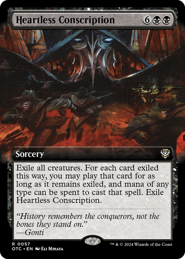 Heartless Conscription (Extended Art) (57) [Outlaws of Thunder Junction Commander] - Deck Out Gaming