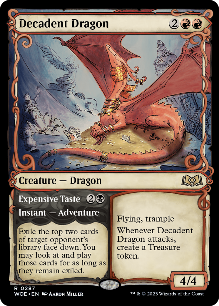 Decadent Dragon (Showcase) (287) [Wilds of Eldraine] foil - Deck Out Gaming