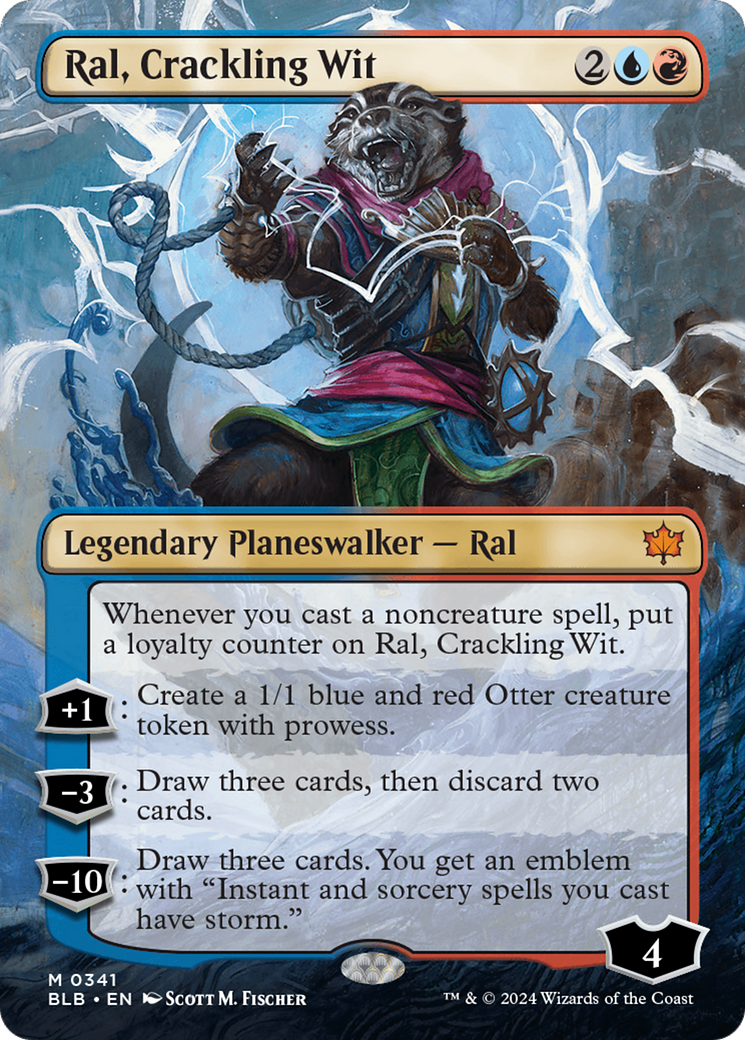 Ral, Crackling Wit (Borderless) (341) [Bloomburrow] - Deck Out Gaming