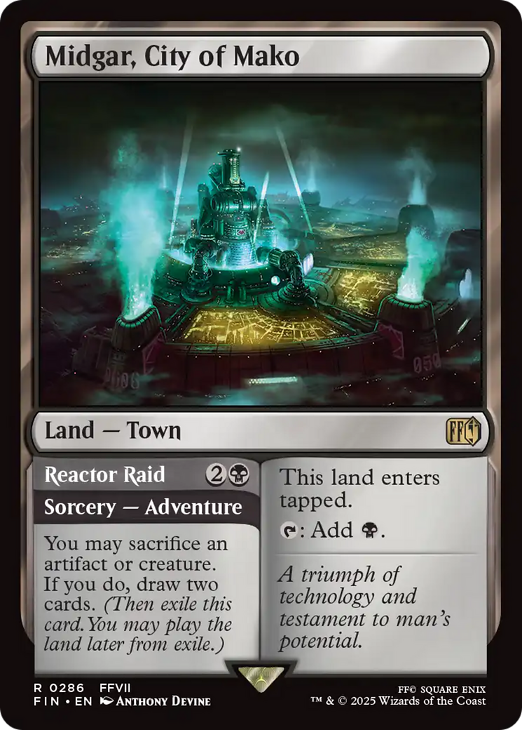 Midgar, City of Mako // Reactor Raid (286) [FINAL FANTASY] foil - Deck Out Gaming