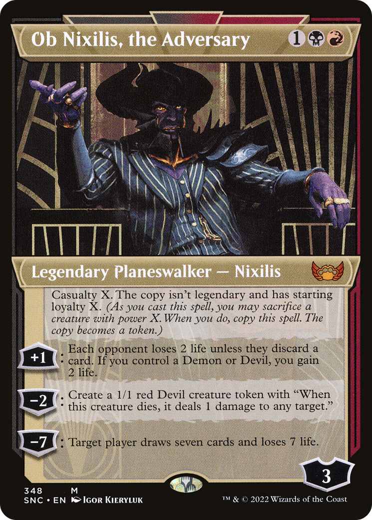 Ob Nixilis, the Adversary (Showcase) (348) [Streets of New Capenna] foil - Deck Out Gaming