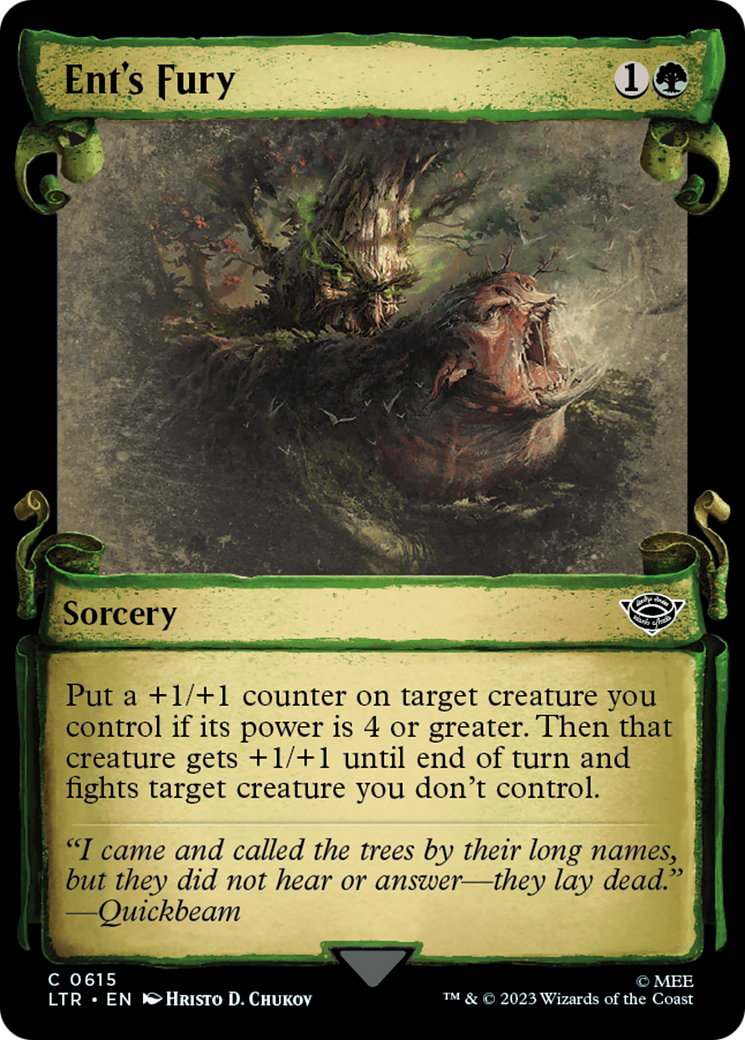 Ent's Fury (Showcase Scrolls) (615) [The Lord of the Rings: Tales of Middle-earth] foil - Deck Out Gaming