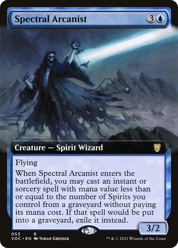Spectral Arcanist (Extended Art) (53) [Commander: Innistrad: Crimson Vow] - Deck Out Gaming