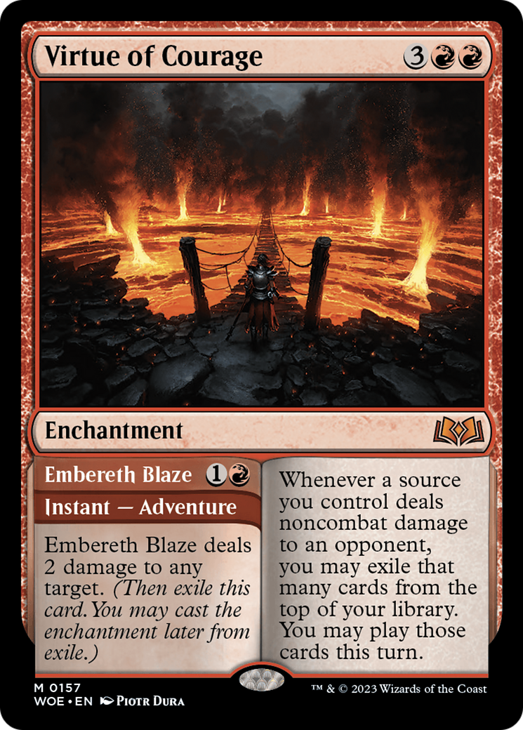 Virtue of Courage (157) [Wilds of Eldraine] foil - Deck Out Gaming