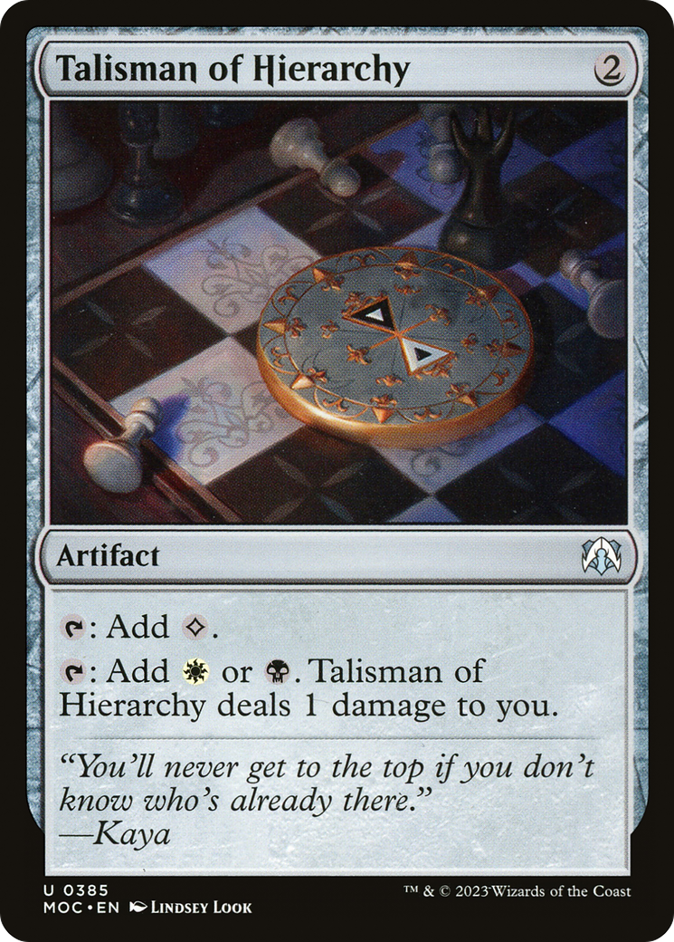 Talisman of Hierarchy (385) [March of the Machine Commander] - Deck Out Gaming