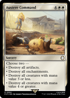 Austere Command (Surge Foil) (684) [Fallout] foil - Deck Out Gaming