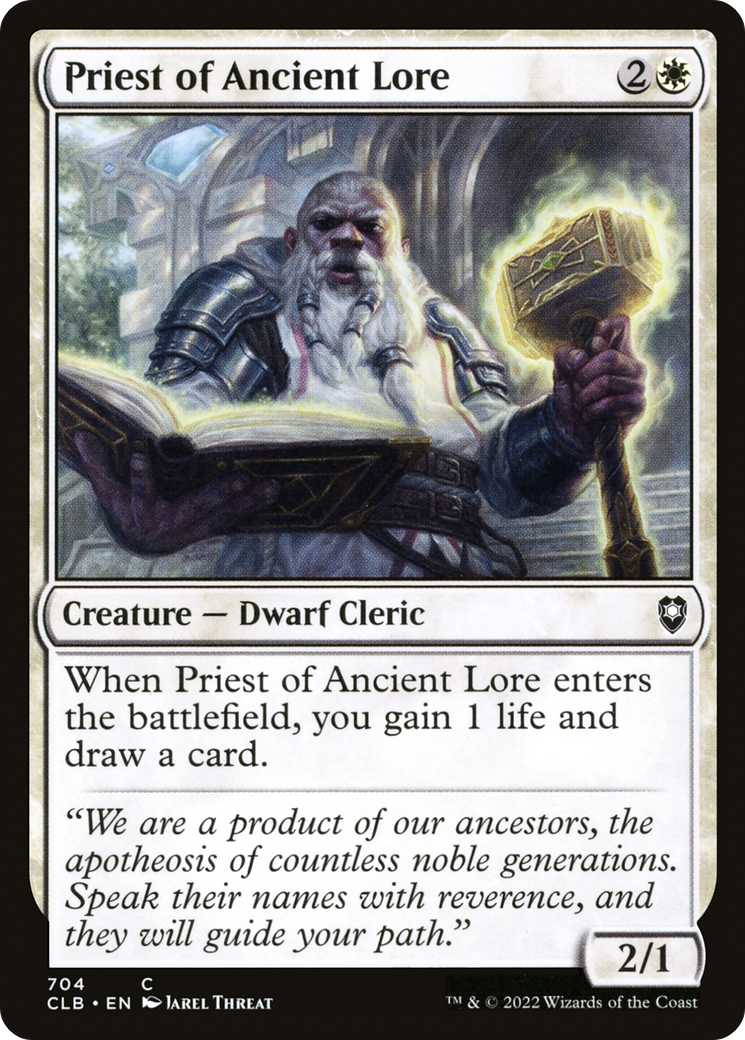 Priest of Ancient Lore (704) [Commander Legends: Battle for Baldur's Gate] - Deck Out Gaming