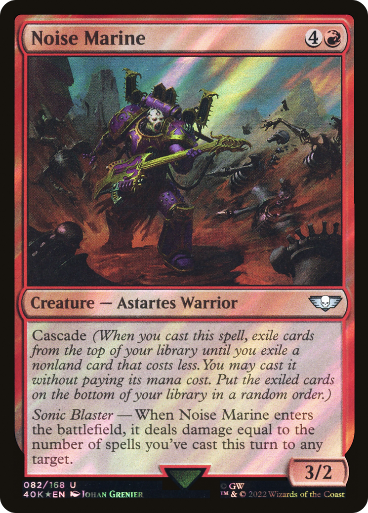 Noise Marine (Surge Foil) (82) [Warhammer 40,000 Commander] foil - Deck Out Gaming