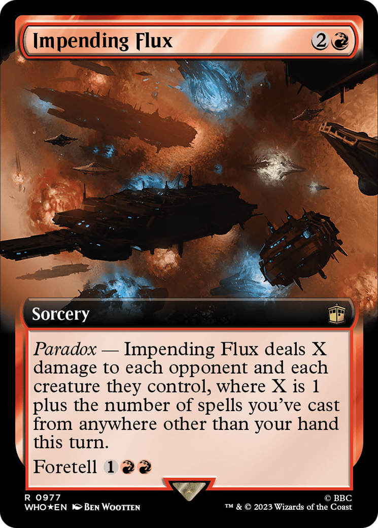 Impending Flux (Extended Art) (Surge Foil) (977) [Doctor Who] foil - Deck Out Gaming