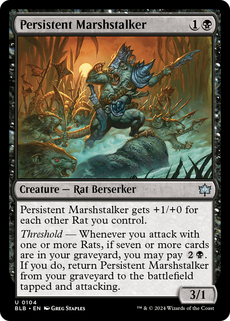 Persistent Marshstalker (104) [Bloomburrow] - Deck Out Gaming