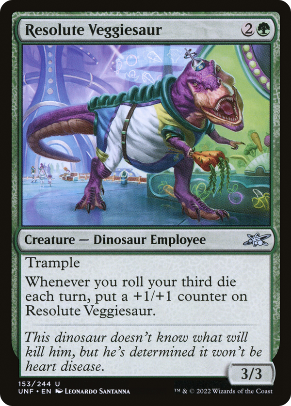 Resolute Veggiesaur (153) [Unfinity] - Deck Out Gaming