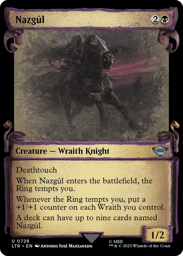Nazgul (0729) (Showcase Scrolls) (729) [The Lord of the Rings: Tales of Middle-earth] foil - Deck Out Gaming