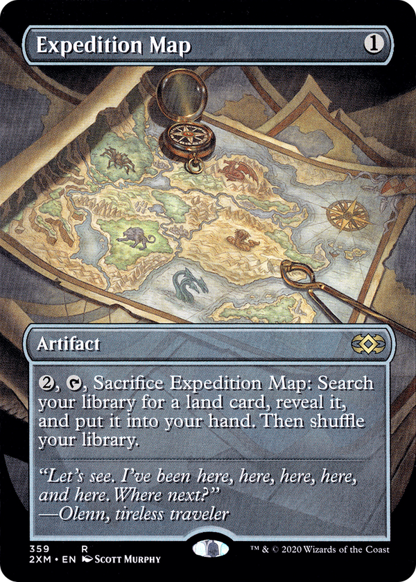 Expedition Map (Borderless) (359) [Double Masters] foil - Deck Out Gaming