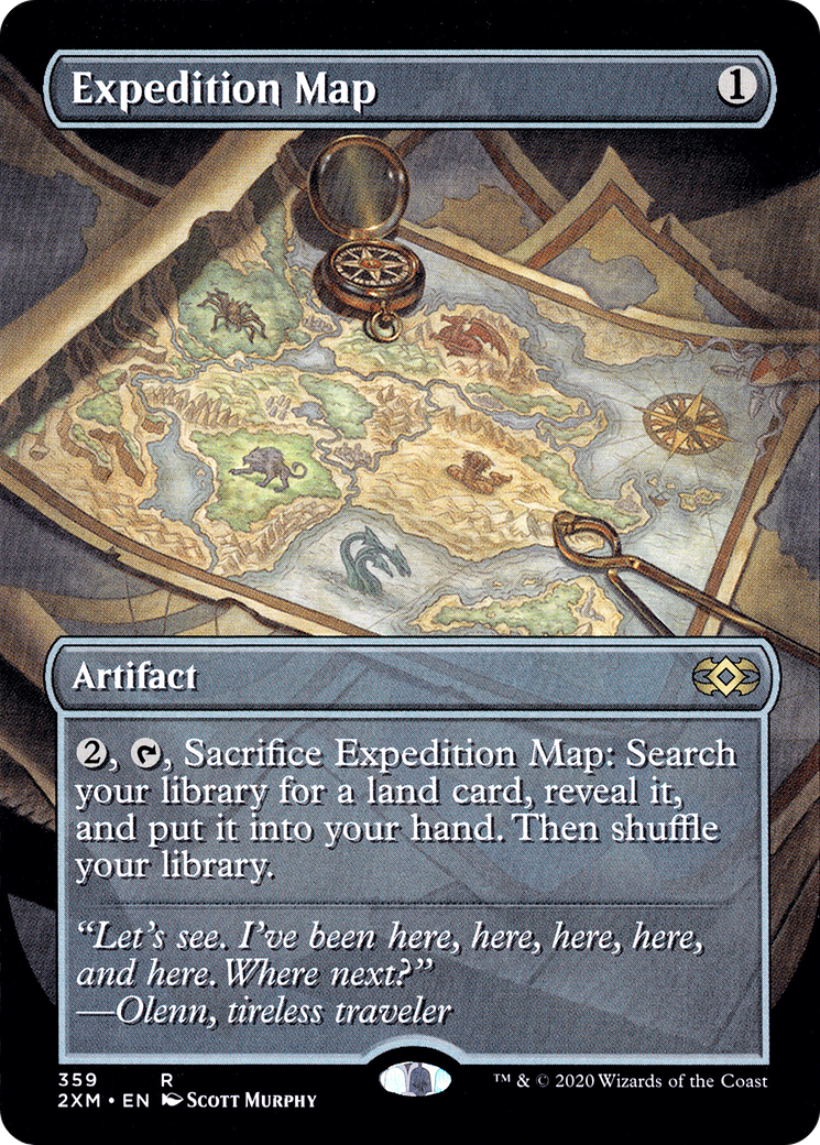Expedition Map (Borderless) (359) [Double Masters] foil - Deck Out Gaming