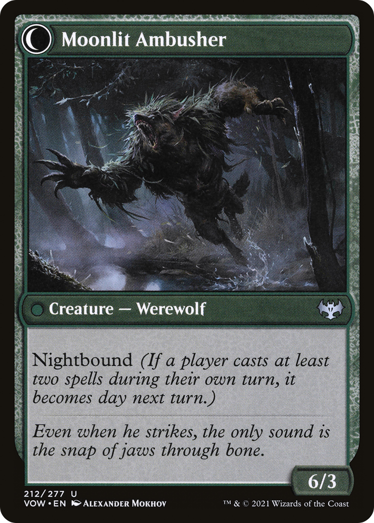 Oakshade Stalker // Moonlit Ambusher (212) [Innistrad: Crimson Vow] - Deck Out Gaming