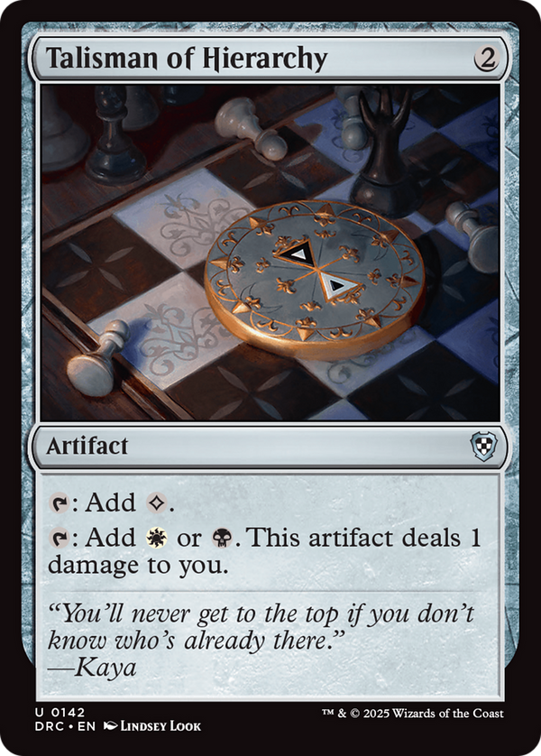 Talisman of Hierarchy (142) [Commander: Aetherdrift] - Deck Out Gaming