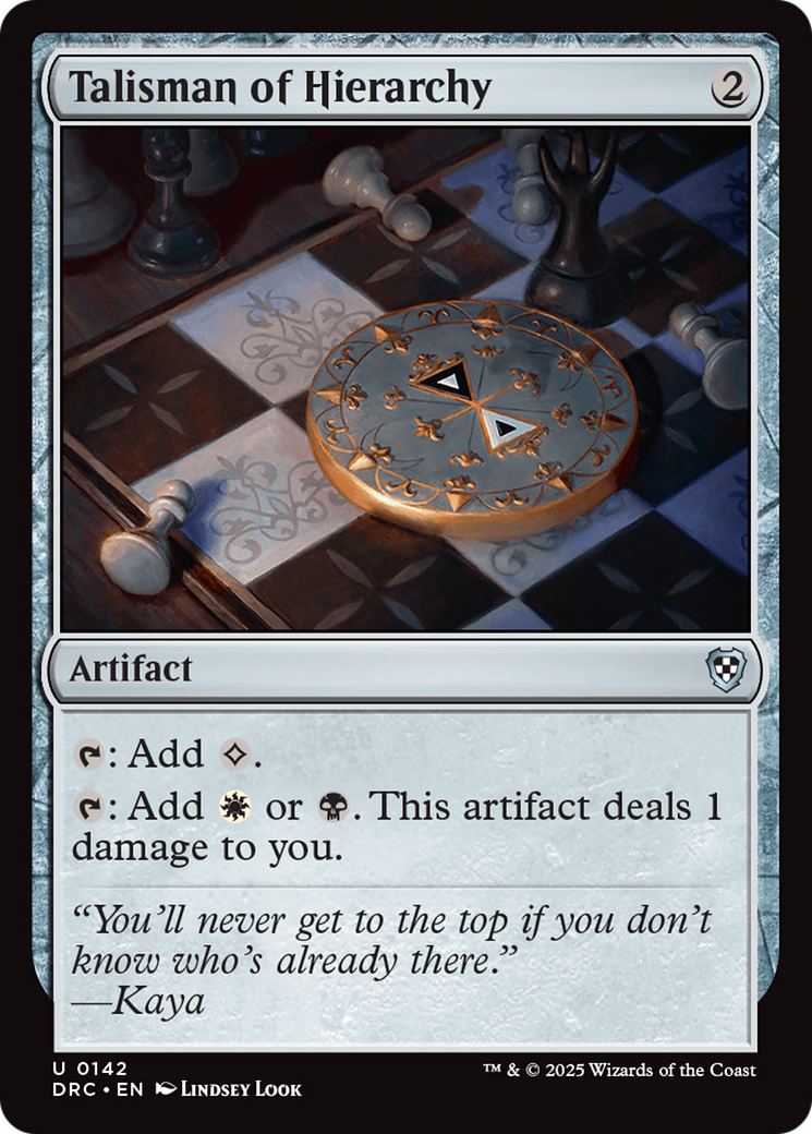 Talisman of Hierarchy (142) [Commander: Aetherdrift] - Deck Out Gaming