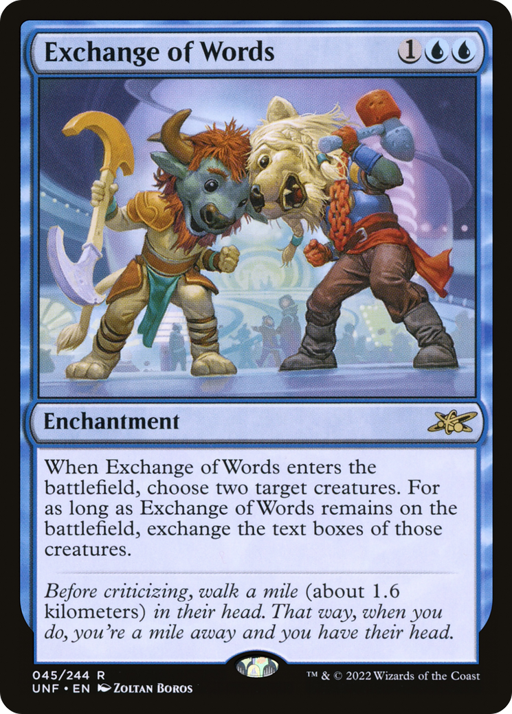 Exchange of Words (45) [Unfinity] foil - Deck Out Gaming
