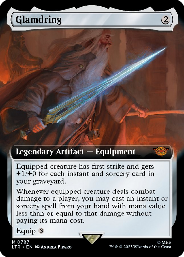 Glamdring (Extended Art) (Surge Foil) (787) [The Lord of the Rings: Tales of Middle-earth] foil - Deck Out Gaming