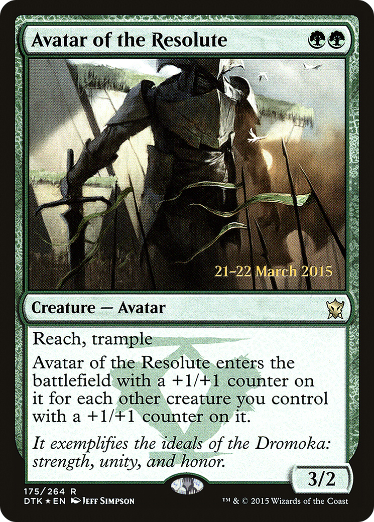 Avatar of the Resolute (175s) [Prerelease Cards] foil - Deck Out Gaming