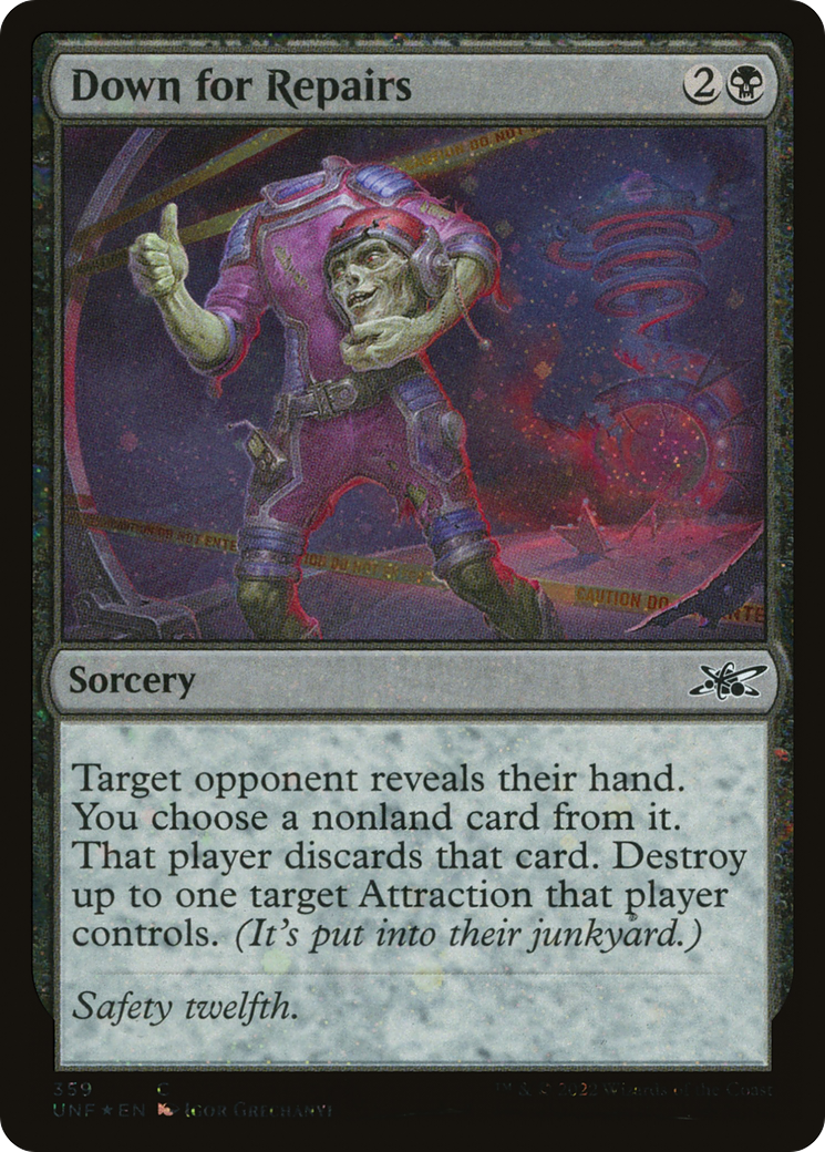 Down for Repairs (Galaxy Foil) (359) [Unfinity] foil - Deck Out Gaming