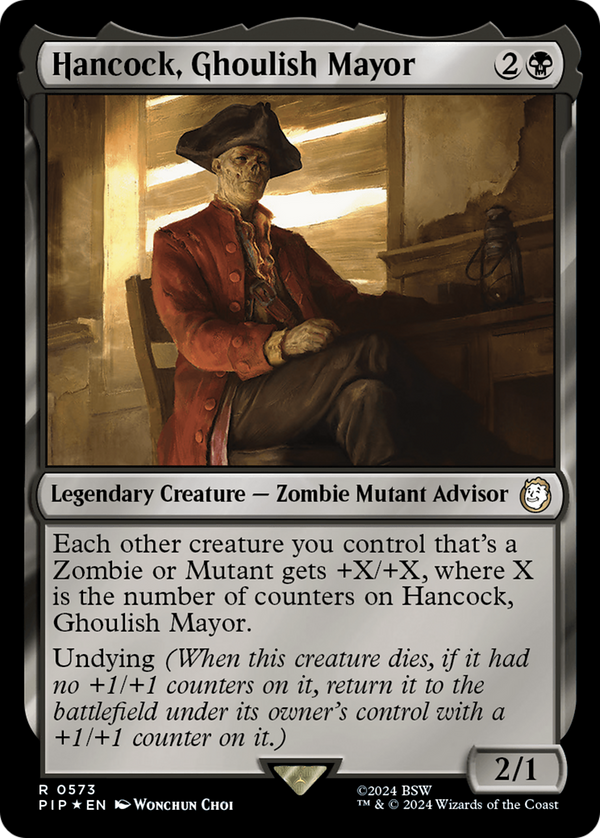 Hancock, Ghoulish Mayor (Surge Foil) (573) [Fallout] foil - Deck Out Gaming