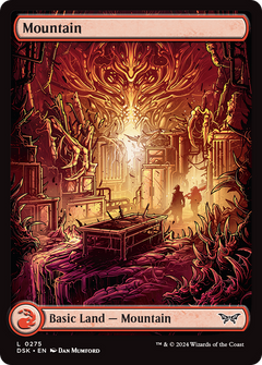 Mountain (0275) - Full Art (275) [Duskmourn: House of Horror] foil - Deck Out Gaming