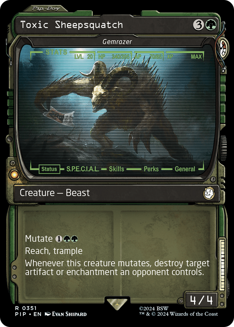Toxic Sheepsquatch - Gemrazer (Showcase) (351) [Fallout] - Deck Out Gaming