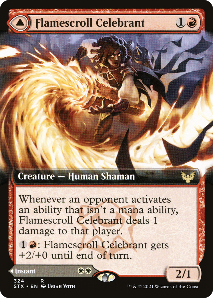Flamescroll Celebrant (Extended Art) (324) [Strixhaven: School of Mages] foil - Deck Out Gaming